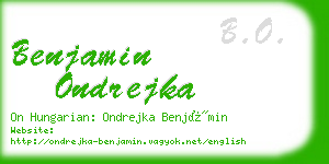 benjamin ondrejka business card